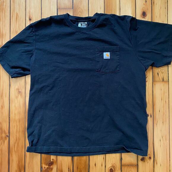 Black Carhartt Utility Pocket T-Shirt Size XL Broken-In - Picture 1 of 4